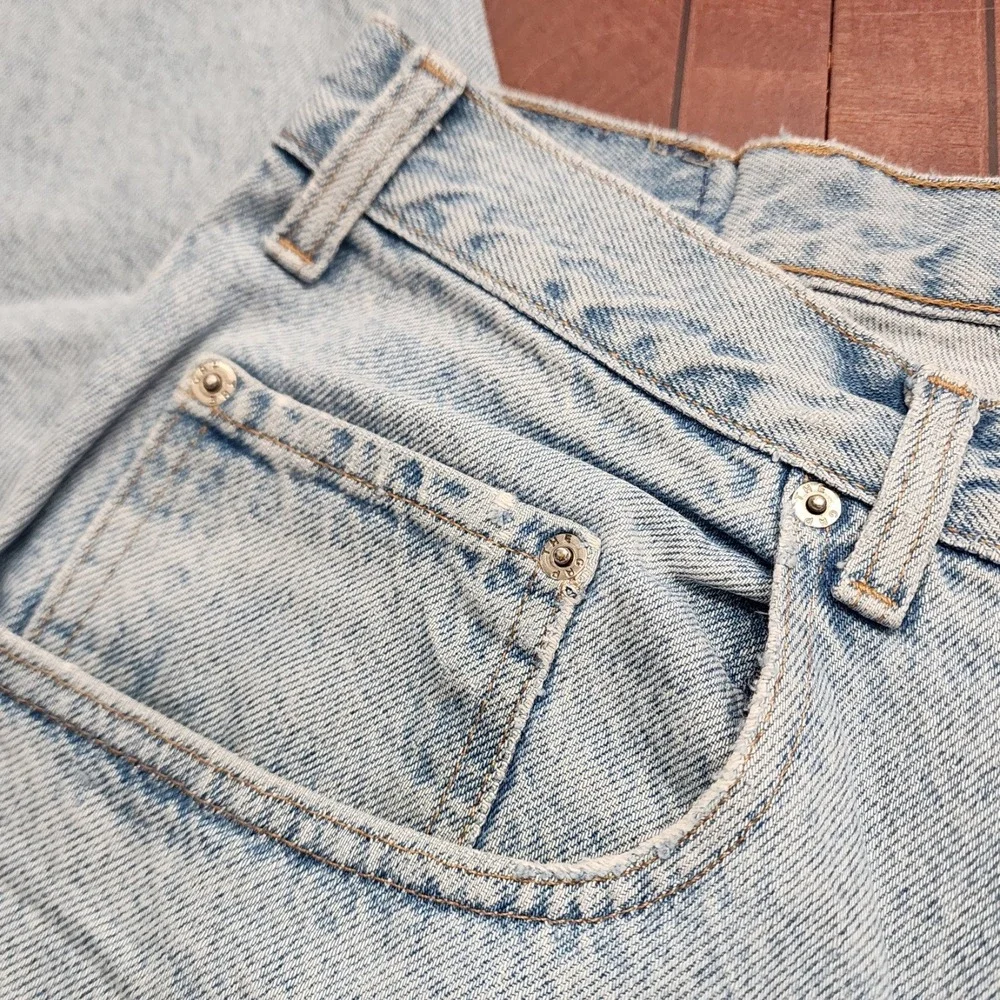 VTG Gap Jeans Mens 40x32 Blue Straight Leg Baggy Light Wash Denim Made USA 90s